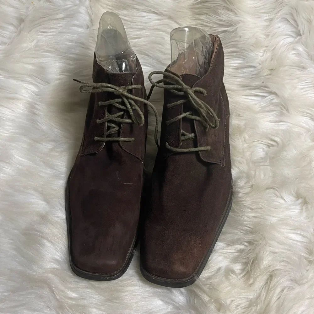 Fratelli Select leather Brown Suede high top lace up Men’s shoes size 10M